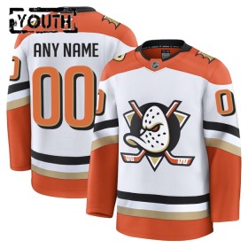 Anaheim Ducks tröja Customized Fanatics Premium 2024-25 Vit Borta - NHL Tröjor Barn